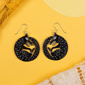 Black Wolf Earrings Small