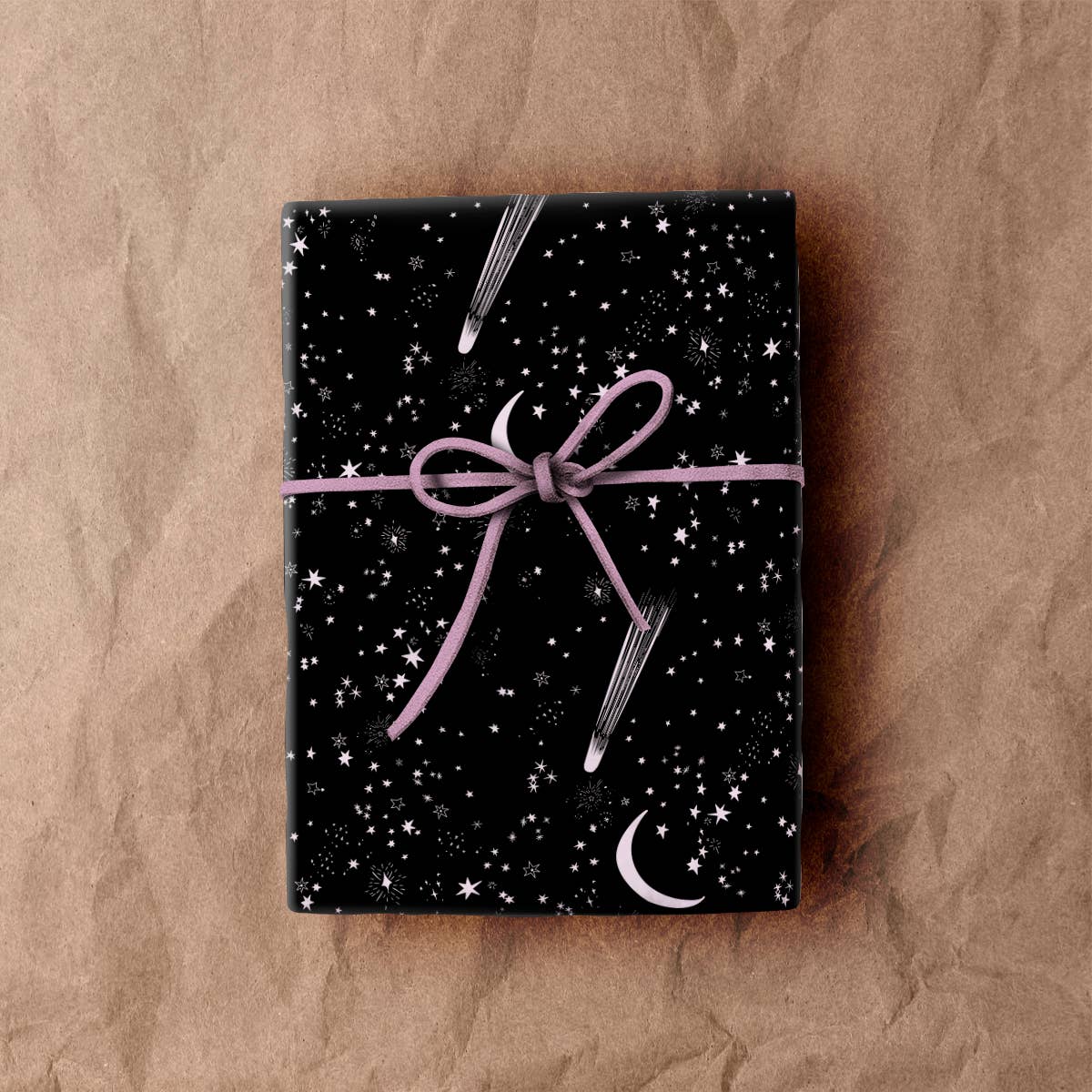 STARRY NIGHT BLACK GIFT WRAP