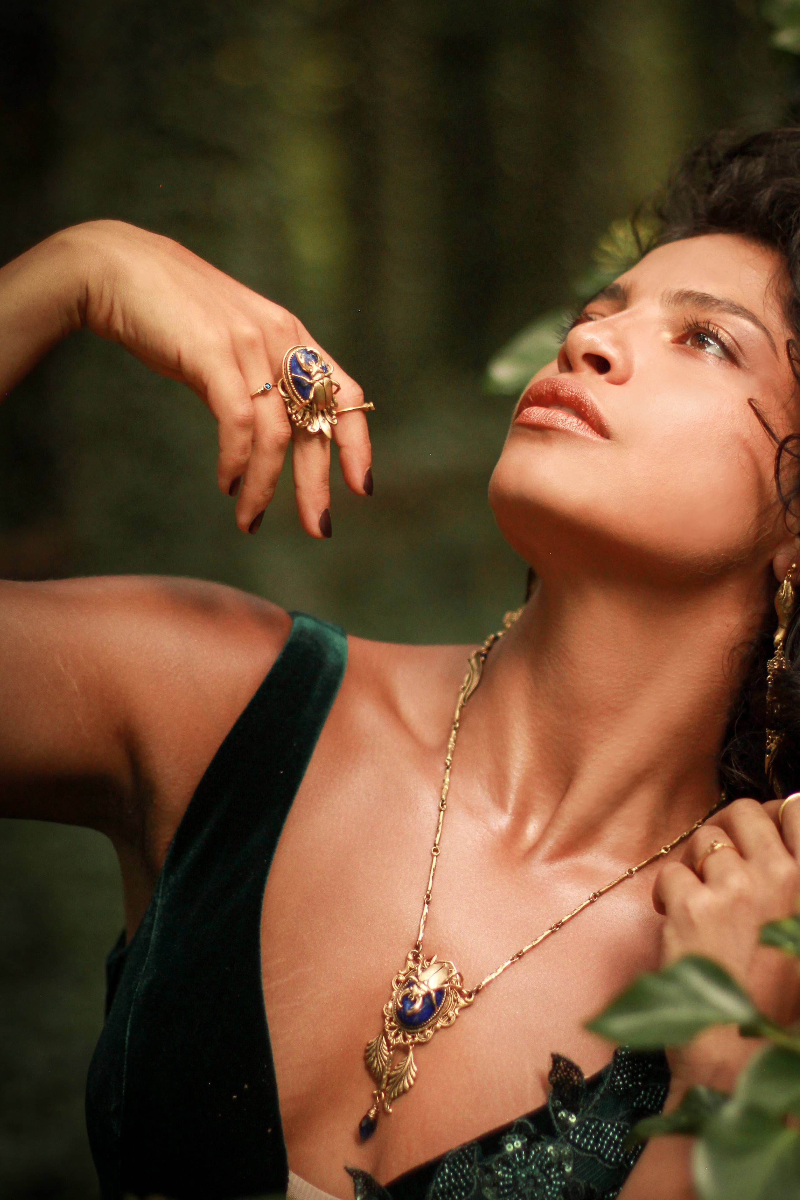 ‘Garden Party’ Stag Beetle Cocktail Ring Size 9