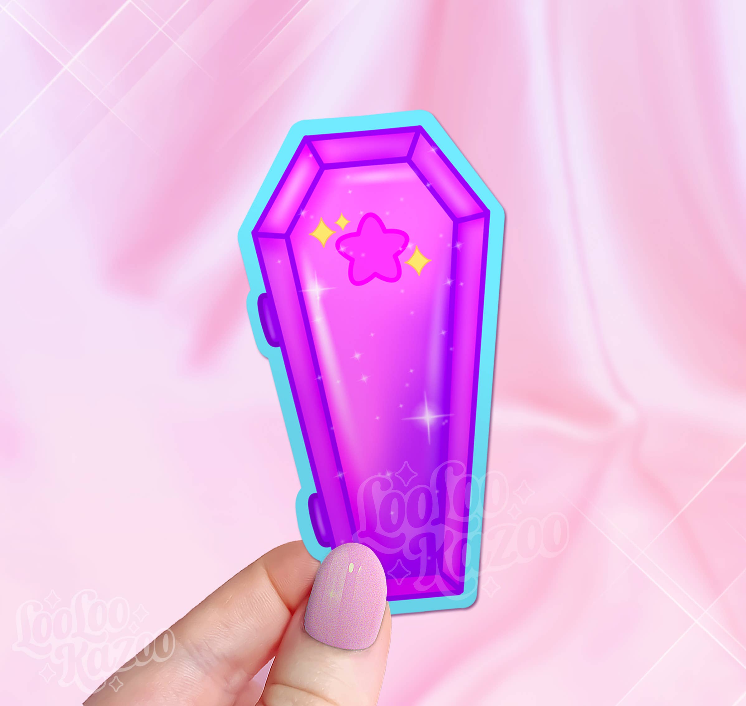 Cute Coffin Halloween Vinyl Sticker