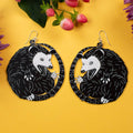 Black Possum Earrings - Large
