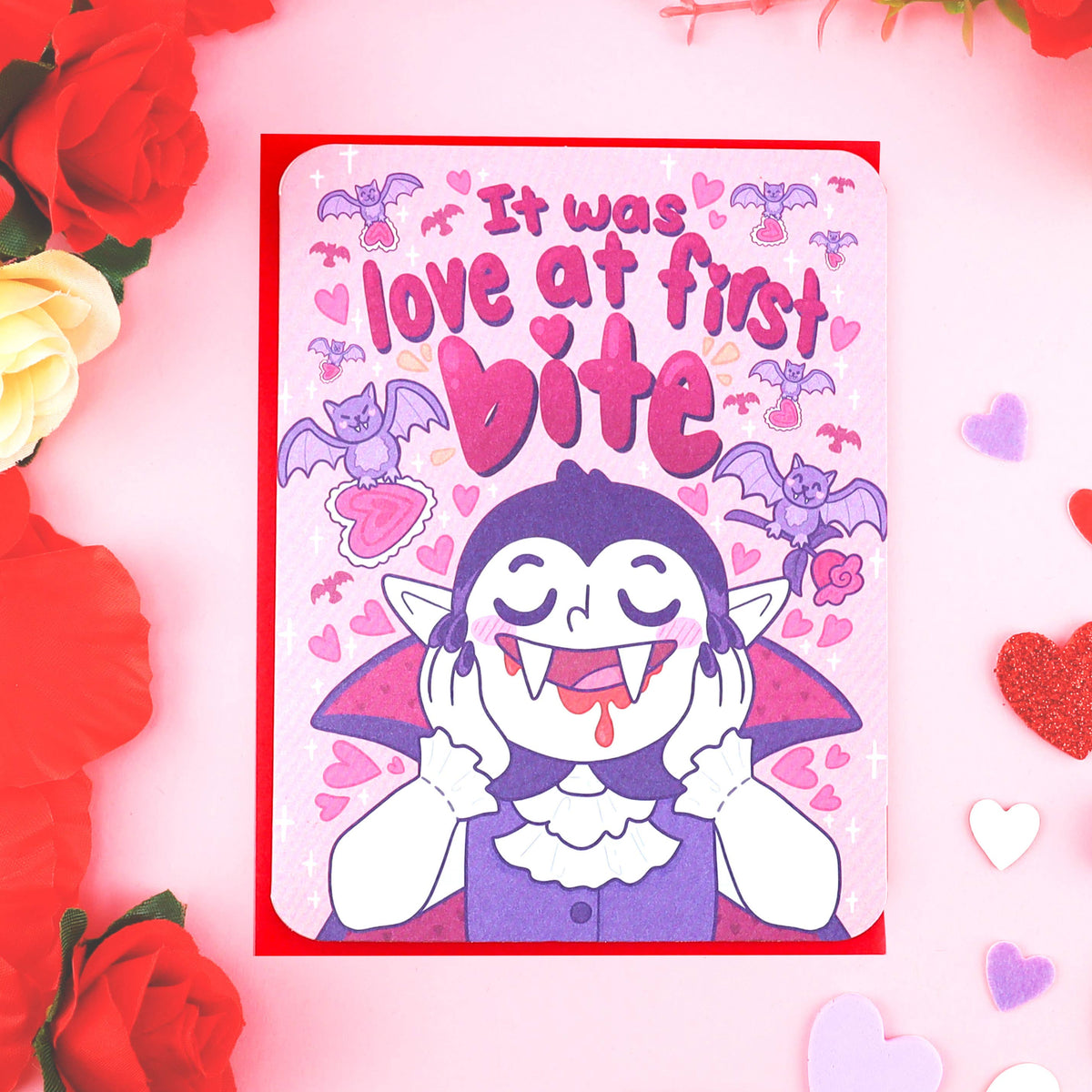 Love At First Bite Funny Vampire Anniversary Love Card