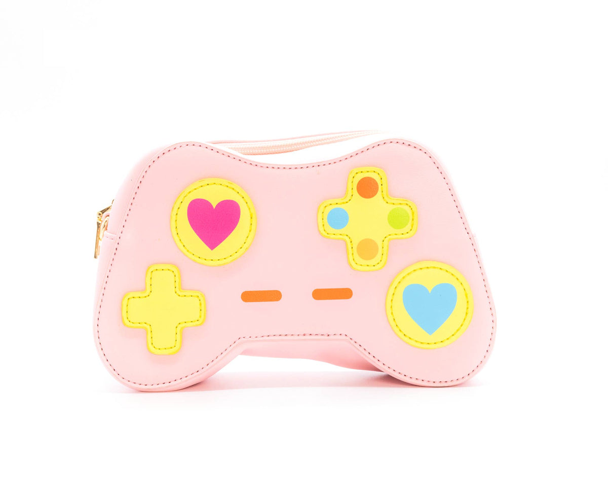 One More Level - Game Controller Handbag - Blue or Pink
