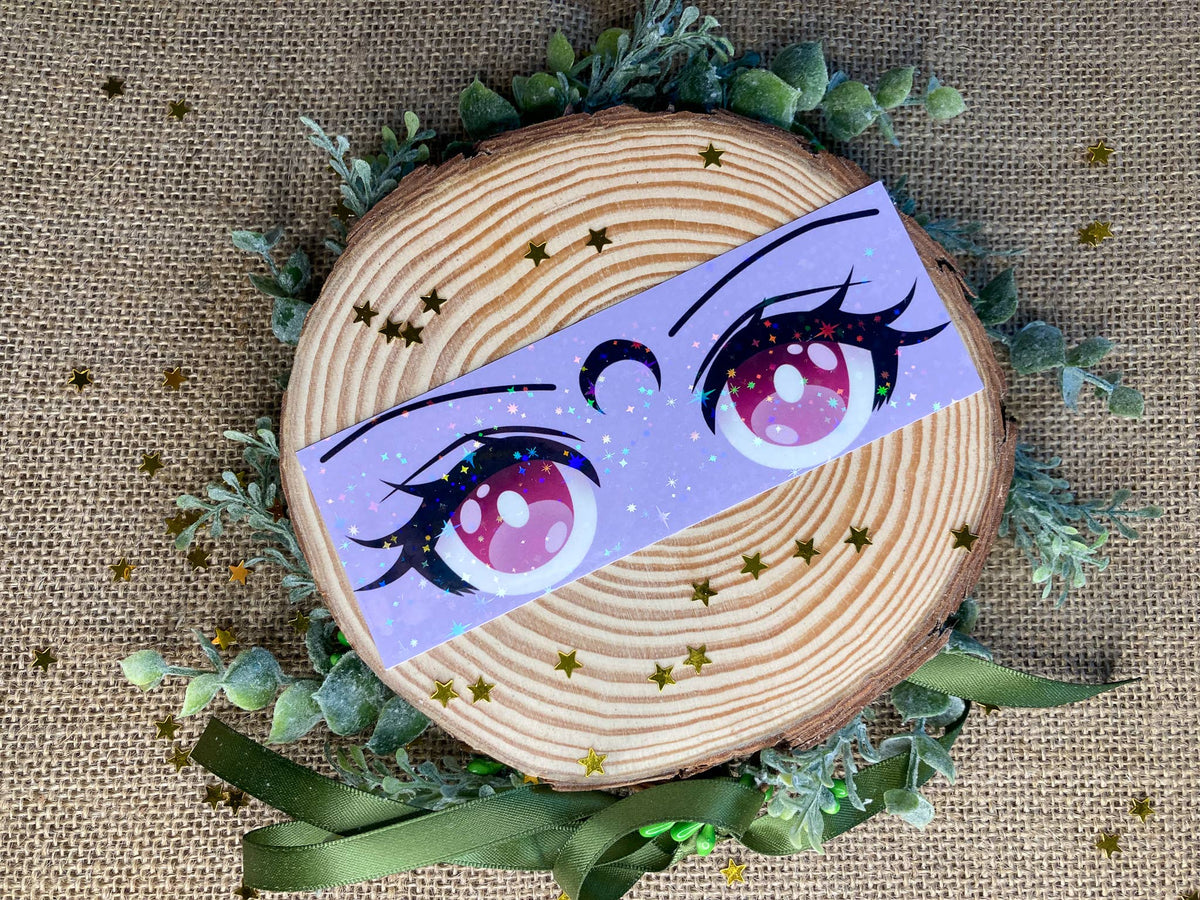 Anime eyes Sailor Moon Holographic Glitter Vinyl Sticker