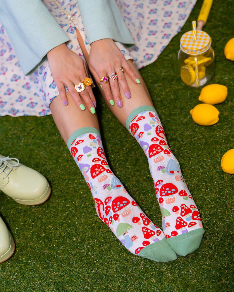 Mushroom Forest Crew Sock