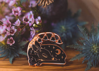 Starlight Fawn - Enamel Pin (day or night): Black