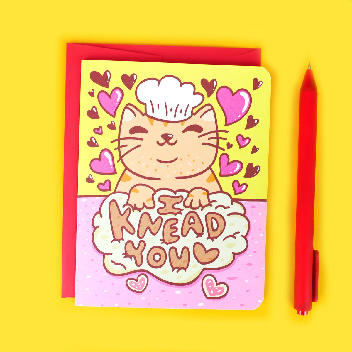 I Knead You Chef Kitty Love Card