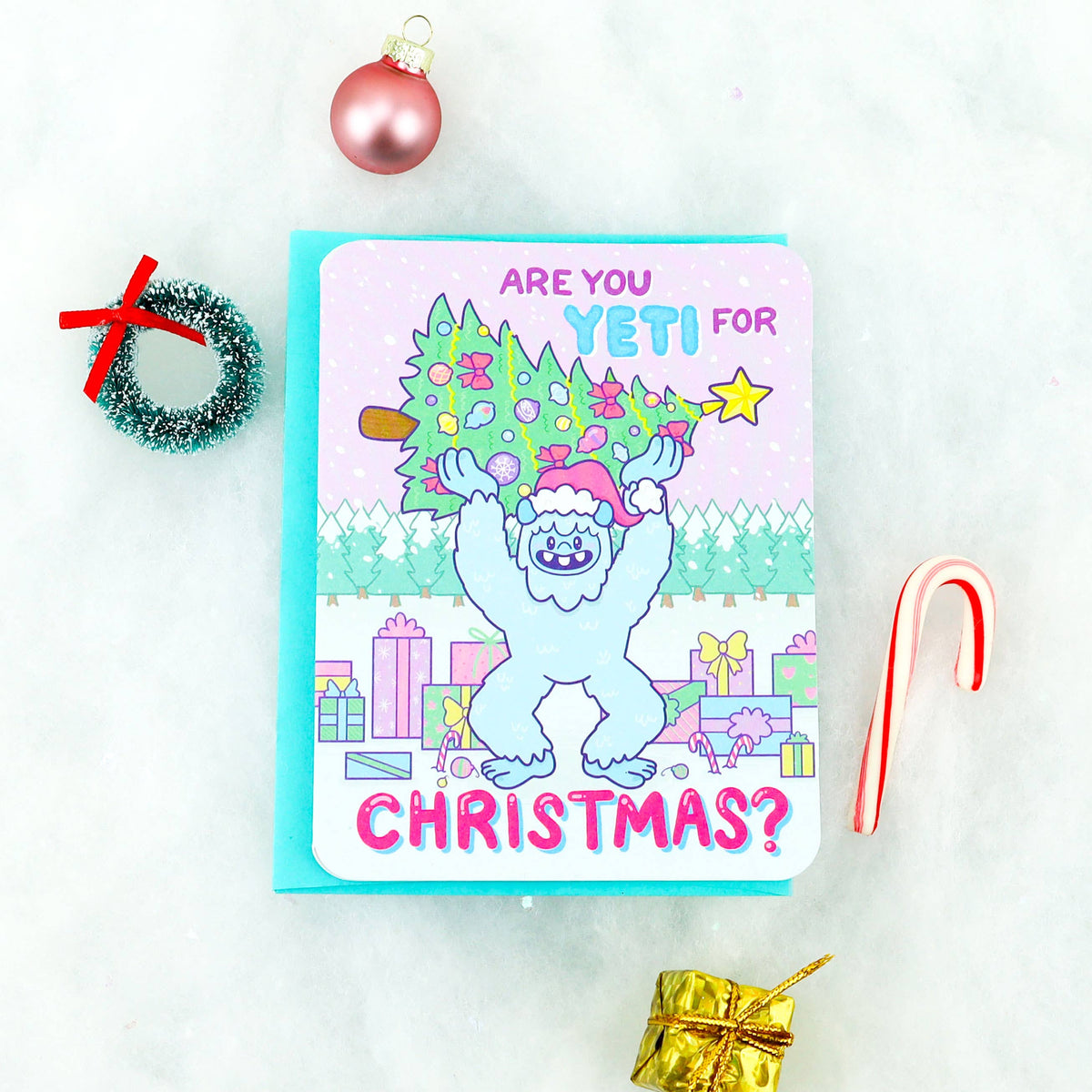 Are You Yeti For Christmas Winter Holiday Card