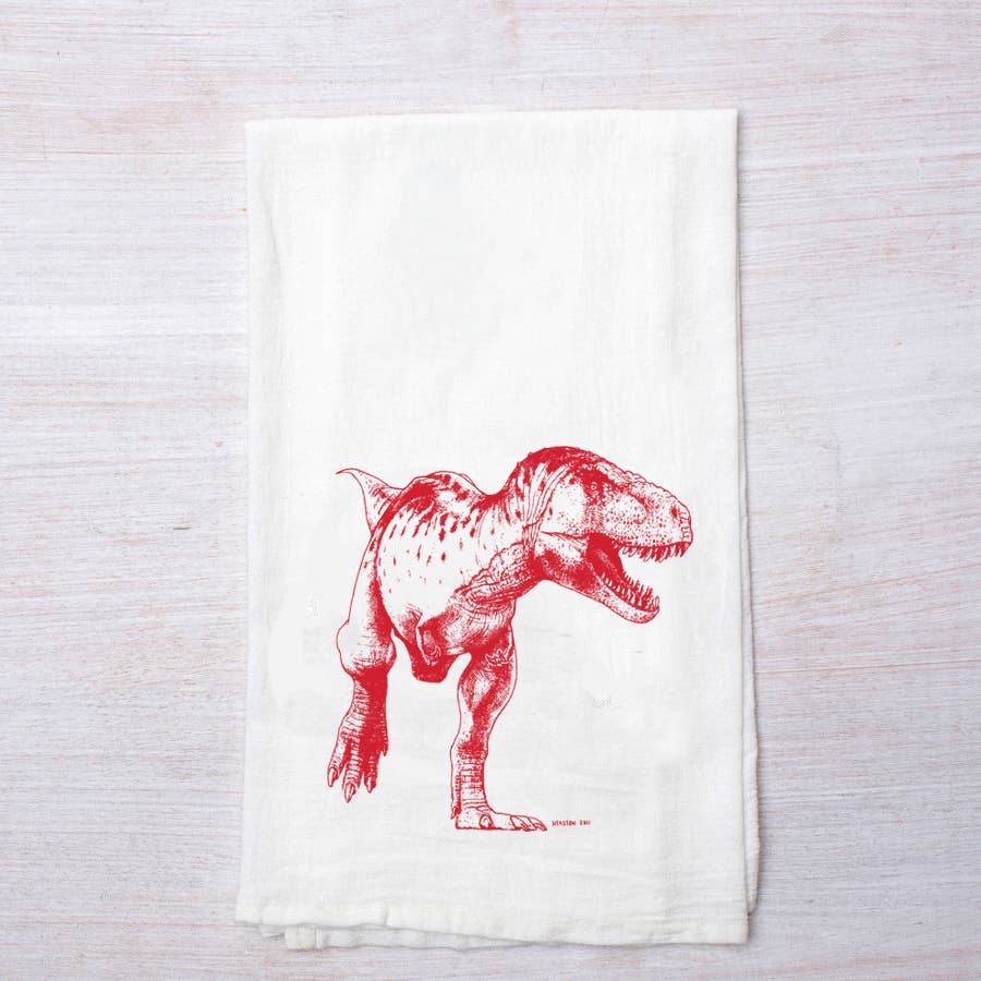 T-Rex Flour Sack Tea Towel