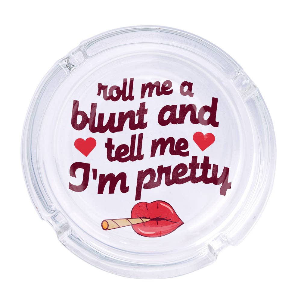 Roll Me A Blunt Glass Ashtray