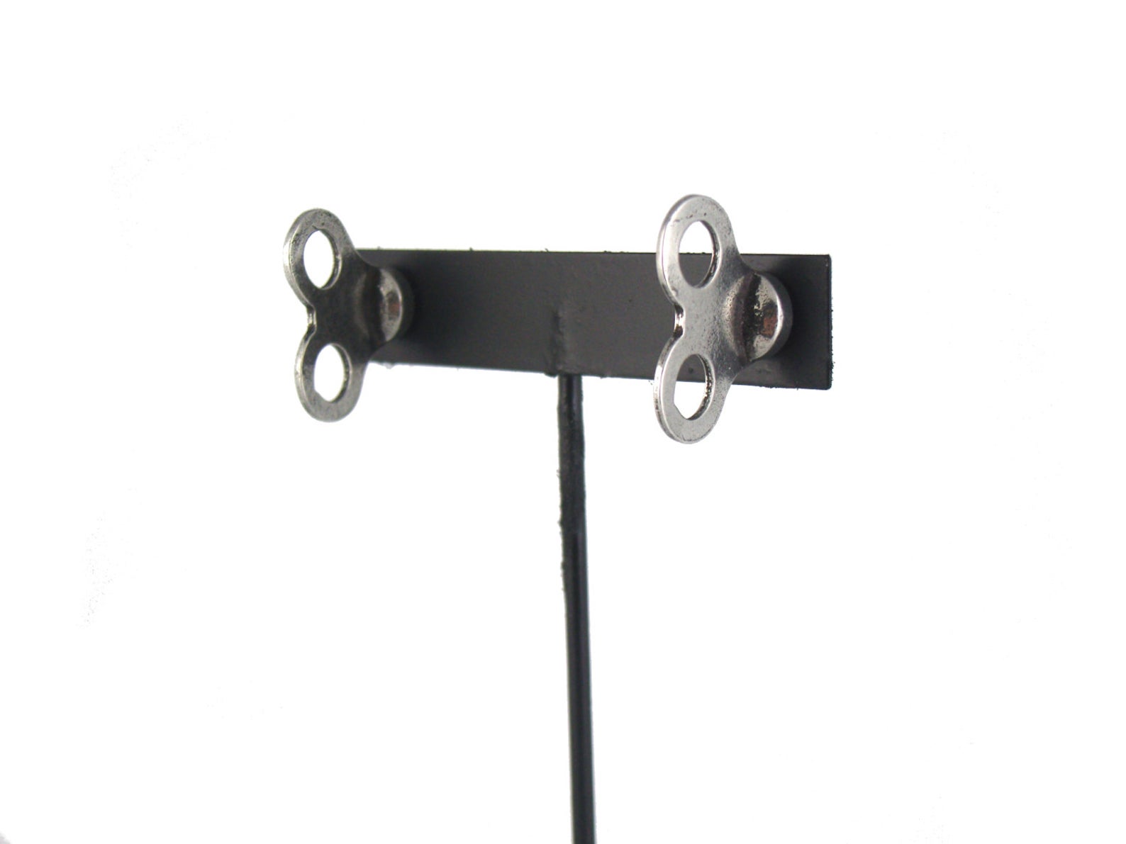 Wind Up Key Earrings