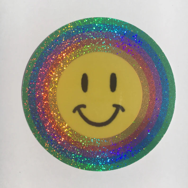Happy Face Vinyl Sticker