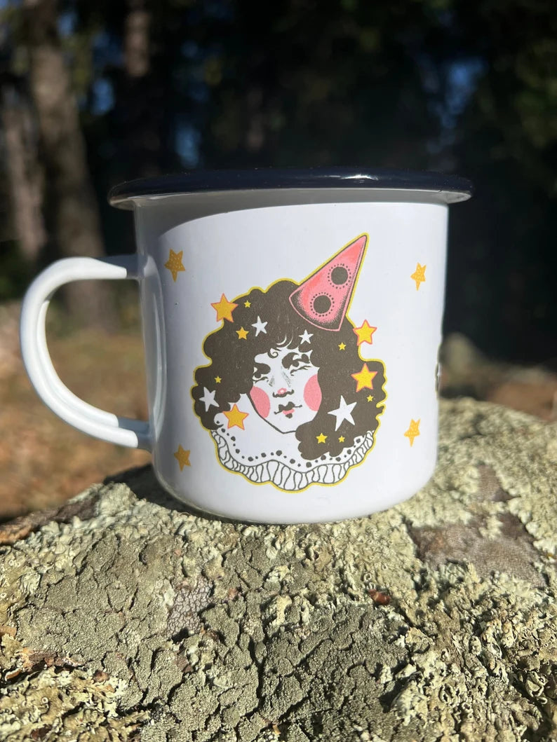 Glam Clown Enamel Camp Mug