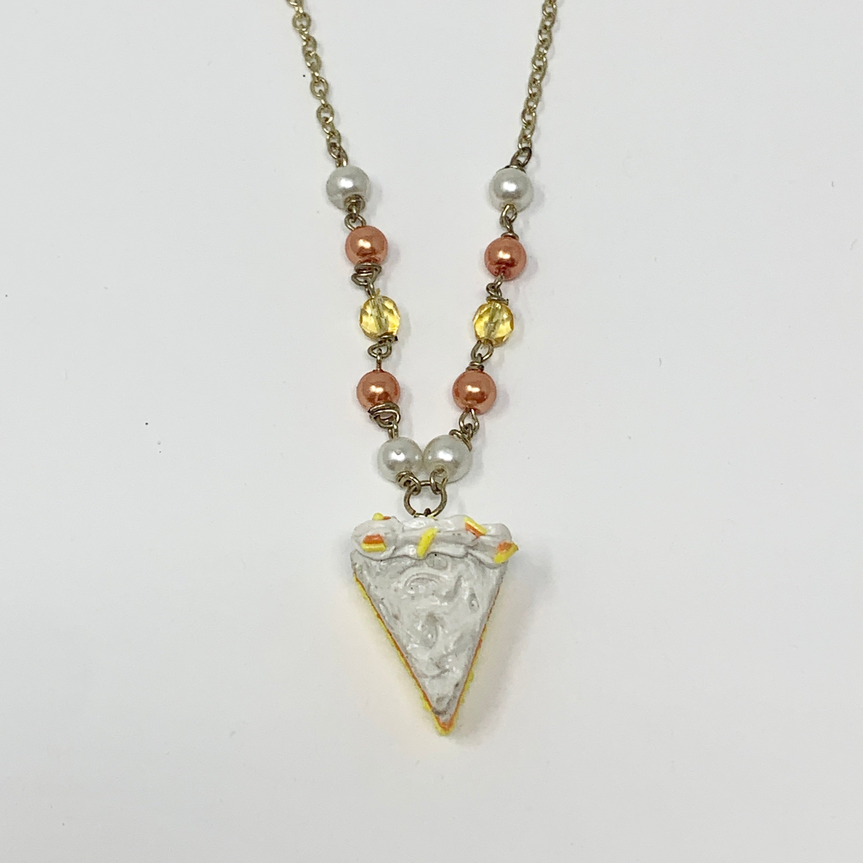 Candy Corn Cake Necklace