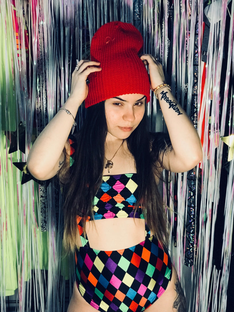 Rainbow Jester Tube Top