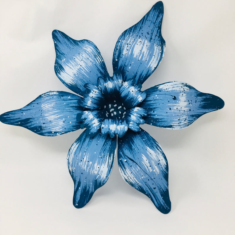 16" Small Blue 6 Petal Carnival Float Flowers
