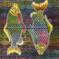 Fish Twins on Canvas by Heather Mattingly