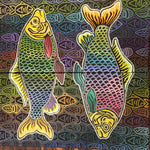 Fish Twins on Canvas by Heather Mattingly