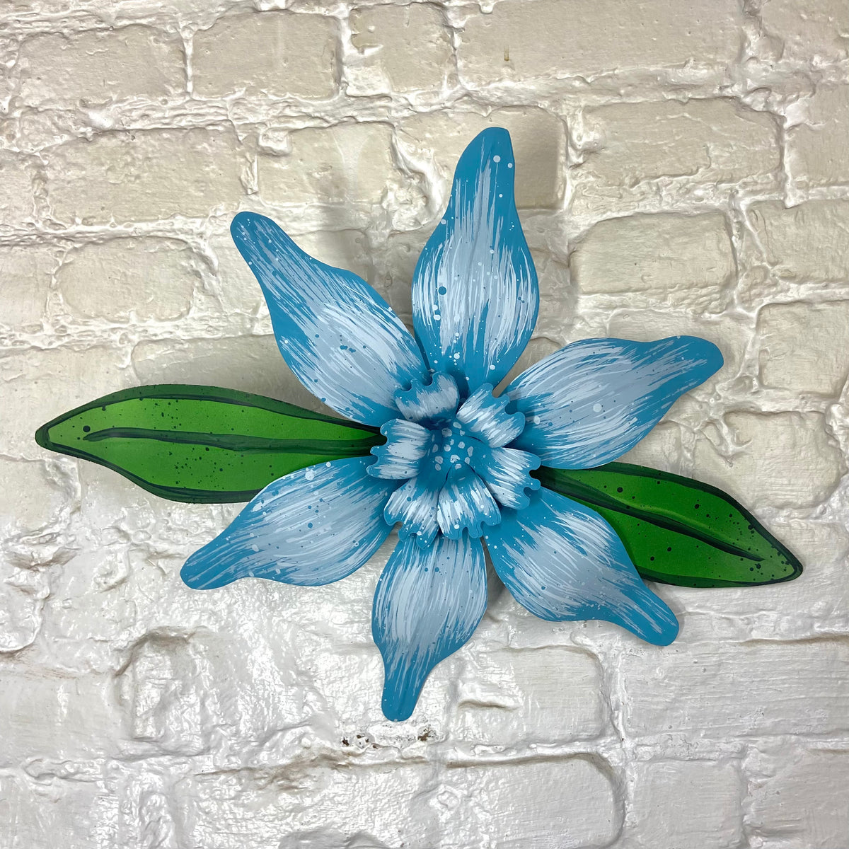 15" Small Teal with Leaves Carnival House Float Flower