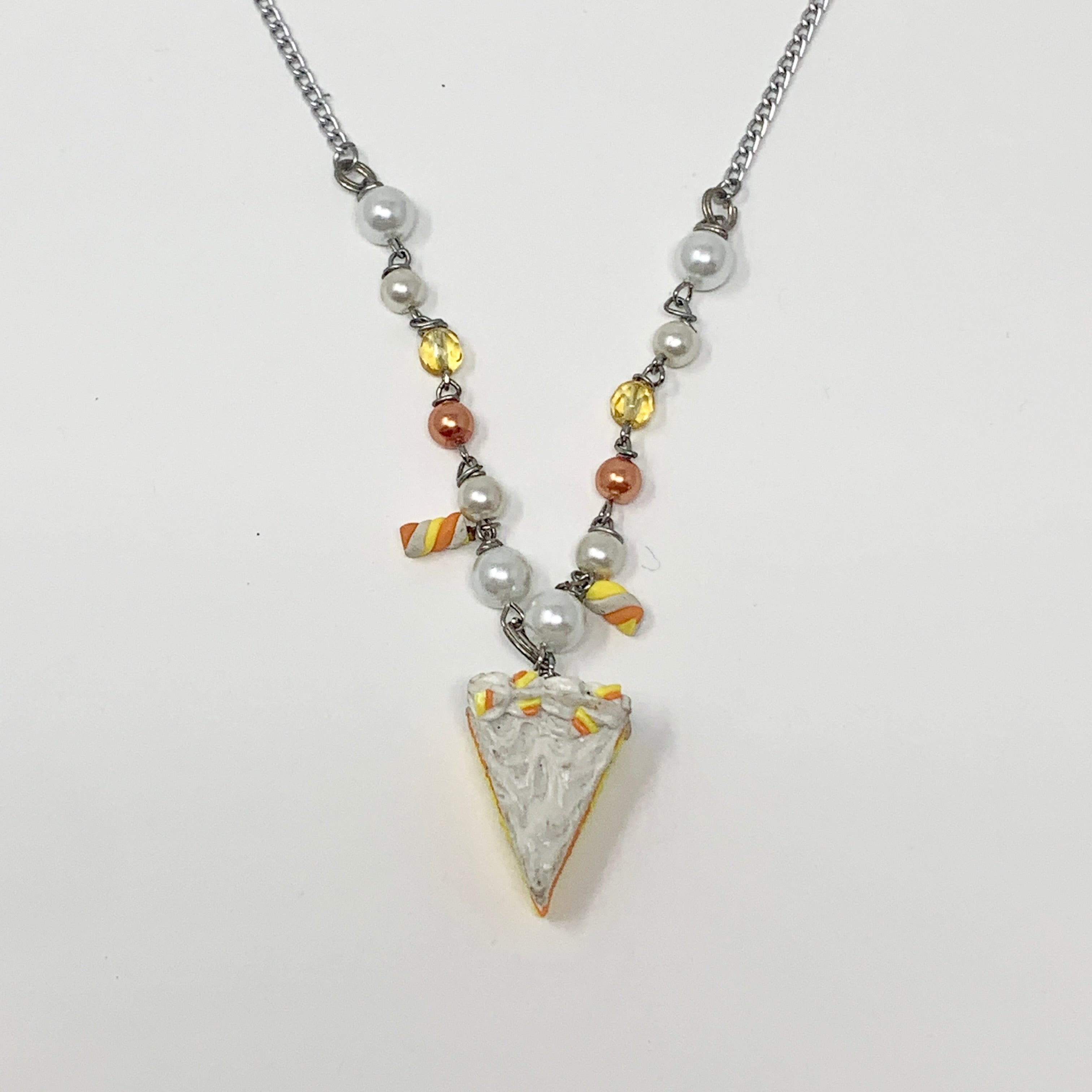 Candy Corn Cake Necklace