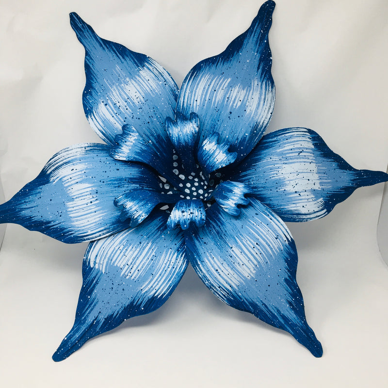 27" Medium Blue 6 Petal Carnival Float Flowers