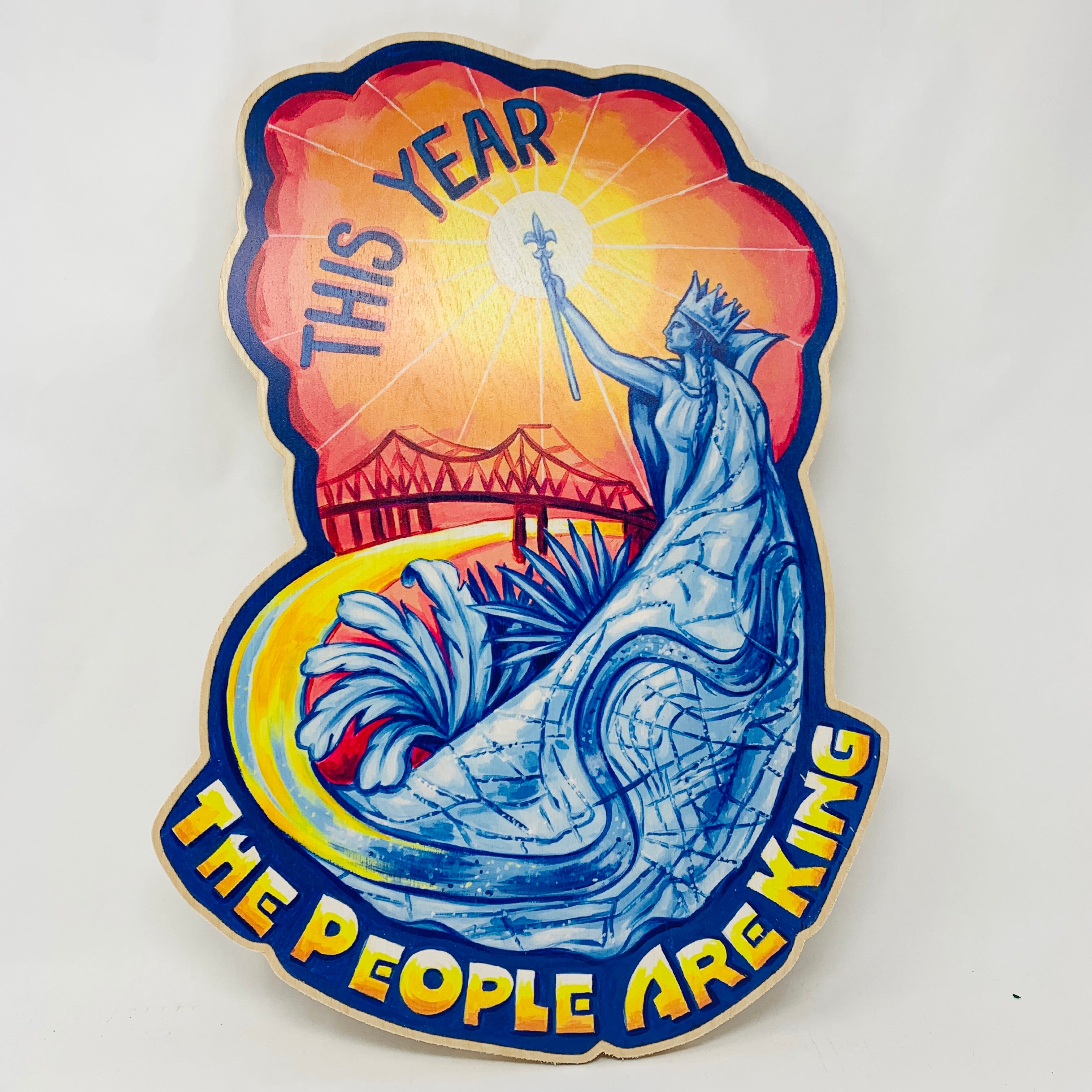 Wooden People Are King Door Hanger