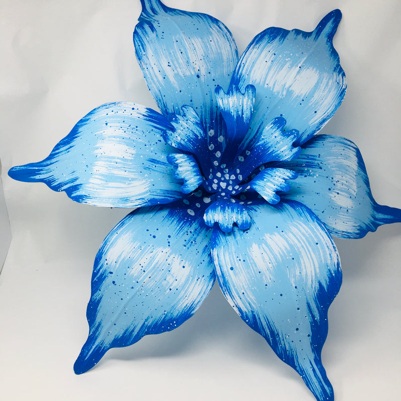 28" Medium Blue 6 Petal Carnival Float Flowers